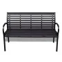 Gartenbank aus Stahl und WPC schwarz 125 cm von vidaXL, Gartenbänke - Ref: Foro24-41556, Preis: 190,79 €, Rabatt: %