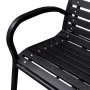 Gartenbank aus Stahl und WPC schwarz 125 cm von vidaXL, Gartenbänke - Ref: Foro24-41556, Preis: 190,79 €, Rabatt: %