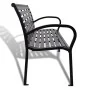 Gartenbank aus Stahl und WPC schwarz 125 cm von vidaXL, Gartenbänke - Ref: Foro24-41556, Preis: 190,79 €, Rabatt: %