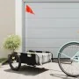 Anhänger für Fahrräder aus Eisen und schwarzem Oxford-Stoff von vidaXL, Fahrradanhänger - Ref: Foro24-94171, Preis: 86,22 €, ...