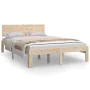 Bettgestell aus Massivholz 120x190 cm von vidaXL, Betten und Lattenroste - Ref: Foro24-810465, Preis: 111,03 €, Rabatt: %
