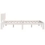 Estructura de cama doble pequeña madera maciza blanca 120x190cm de vidaXL, Camas y somieres - Ref: Foro24-810466, Precio: 136...