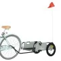 Iron bicycle trailer and gray Oxford cloth by vidaXL, Bicycle trailers - Ref: Foro24-94168, Price: 83,15 €, Discount: %