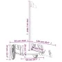 Iron bicycle trailer and gray Oxford cloth by vidaXL, Bicycle trailers - Ref: Foro24-94168, Price: 83,15 €, Discount: %