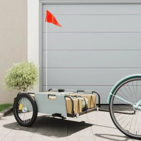 Iron bicycle trailer and gray Oxford cloth by vidaXL, Bicycle trailers - Ref: Foro24-94175, Price: 98,17 €, Discount: %