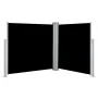 Black retractable side awning 100x600 cm by vidaXL, Umbrellas - Ref: Foro24-48442, Price: 83,84 €, Discount: %