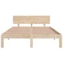 Doppelbettgestell aus Massivholz 135x190 cm von vidaXL, Betten und Lattenroste - Ref: Foro24-810470, Preis: 121,44 €, Rabatt: %
