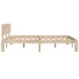 Solid wood double bed frame 135x190 cm by vidaXL, Beds and slatted bases - Ref: Foro24-810470, Price: 119,25 €, Discount: %