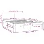 Estructura de cama de matrimonio madera maciza 135x190 cm de vidaXL, Camas y somieres - Ref: Foro24-810470, Precio: 119,25 €,...