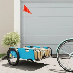Bicycle trailer iron and blue Oxford cloth by vidaXL, Bicycle trailers - Ref: Foro24-94177, Price: 97,88 €, Discount: %