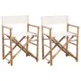 Klappbare Regiestühle 2 Einheiten aus Bambus und Segeltuch von vidaXL, Gartenstühle - Ref: Foro24-41895, Preis: 99,75 €, Raba...