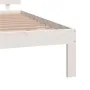 White solid wood bed frame 135x190 cm by vidaXL, Beds and slatted bases - Ref: Foro24-810471, Price: 130,89 €, Discount: %