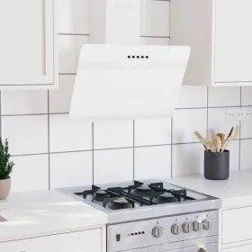 Steel and white tempered glass wall extractor hood 60 cm by vidaXL, Extractors - Ref: Foro24-51668, Price: 144,55 €, Discount: %