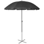 Liegestühle mit schwarzem Aluminium-Sonnenschirm von vidaXL, Liegen - Ref: Foro24-42161, Preis: 181,02 €, Rabatt: %