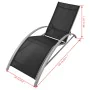 Liegestühle mit schwarzem Aluminium-Sonnenschirm von vidaXL, Liegen - Ref: Foro24-42161, Preis: 181,02 €, Rabatt: %