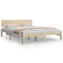 Solid wood bed frame 150x200 cm by vidaXL, Beds and slatted bases - Ref: Foro24-810500, Price: 117,10 €, Discount: %