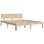 Solid wood bed frame 150x200 cm by vidaXL, Beds and slatted bases - Ref: Foro24-810500, Price: 117,10 €, Discount: %