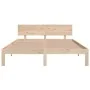 Solid wood bed frame 150x200 cm by vidaXL, Beds and slatted bases - Ref: Foro24-810500, Price: 117,10 €, Discount: %
