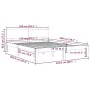 Solid wood bed frame 150x200 cm by vidaXL, Beds and slatted bases - Ref: Foro24-810500, Price: 117,10 €, Discount: %