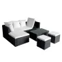 4-piece garden furniture set and black synthetic rattan cushions by vidaXL, Garden sets - Ref: Foro24-42586, Price: 440,77 €,...