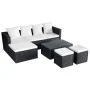 4-piece garden furniture set and black synthetic rattan cushions by vidaXL, Garden sets - Ref: Foro24-42586, Price: 440,77 €,...