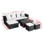 4-piece garden furniture set and black synthetic rattan cushions by vidaXL, Garden sets - Ref: Foro24-42586, Price: 440,77 €,...