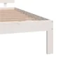 White solid wood bed frame King Size 150x200 cm by vidaXL, Beds and slatted bases - Ref: Foro24-810501, Price: 138,48 €, Disc...