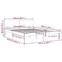 White solid wood bed frame King Size 150x200 cm by vidaXL, Beds and slatted bases - Ref: Foro24-810501, Price: 138,48 €, Disc...