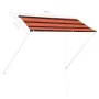 Retractable awning orange and brown 250x150 cm by vidaXL, Awnings - Ref: Foro24-145896, Price: 57,39 €, Discount: %