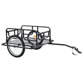 Fahrradanhänger aus schwarzem Stahl, 130 x 73 x 48,5 cm von vidaXL, Fahrradanhänger - Ref: Foro24-91770, Preis: 100,38 €, Rab...