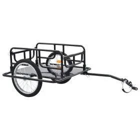 Remolque para bicicletas acero negro 130x73x48,5 cm de vidaXL, Remolques para bicicletas - Ref: Foro24-91770, Precio: 100,35 ...