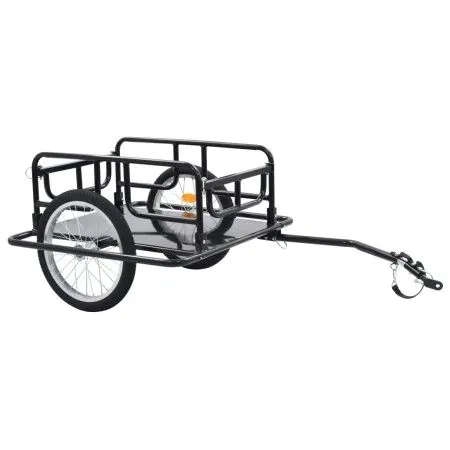 Remolque para bicicletas acero negro 130x73x48,5 cm de vidaXL, Remolques para bicicletas - Ref: Foro24-91770, Precio: 101,63 ...