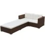 3-piece garden furniture set and brown synthetic rattan cushions by vidaXL, Garden sets - Ref: Foro24-42747, Price: 307,73 €,...