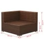 3-piece garden furniture set and brown synthetic rattan cushions by vidaXL, Garden sets - Ref: Foro24-42747, Price: 307,73 €,...