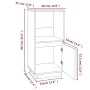Solid pine wood sideboard 38x35x80 cm by vidaXL, Sideboards - Ref: Foro24-814344, Price: 52,73 €, Discount: %