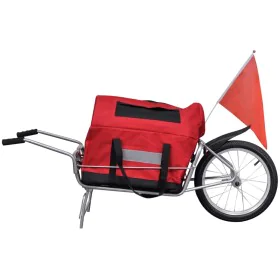 Remolque para bicicletas de una rueda con bolsa de almacenaje de vidaXL, Remolques para bicicletas - Ref: Foro24-90621, Preci...