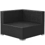 3-teiliges Gartenmöbel-Set und Kissen aus schwarzem synthetischem Rattan von vidaXL, Gartensets - Ref: Foro24-42748, Preis: 3...