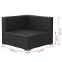 3-teiliges Gartenmöbel-Set und Kissen aus schwarzem synthetischem Rattan von vidaXL, Gartensets - Ref: Foro24-42748, Preis: 3...