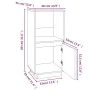 Honey brown solid pine wood sideboard 38x35x80 cm by vidaXL, Sideboards - Ref: Foro24-814347, Price: 41,68 €, Discount: %