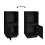 Solid black pine wood sideboard 38x35x80 cm by vidaXL, Sideboards - Ref: Foro24-814348, Price: 46,57 €, Discount: %