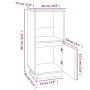 Aparador de madera maciza de pino negro 38x35x80 cm de vidaXL, Aparadores - Ref: Foro24-814348, Precio: 46,57 €, Descuento: %