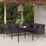 L-shaped garden sofa with black synthetic rattan cushions by vidaXL, Outdoor sofas - Ref: Foro24-362336, Price: 256,70 €, Dis...