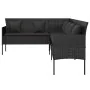 L-shaped garden sofa with black synthetic rattan cushions by vidaXL, Outdoor sofas - Ref: Foro24-362336, Price: 256,70 €, Dis...