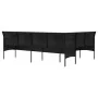 L-shaped garden sofa with black synthetic rattan cushions by vidaXL, Outdoor sofas - Ref: Foro24-362336, Price: 256,70 €, Dis...