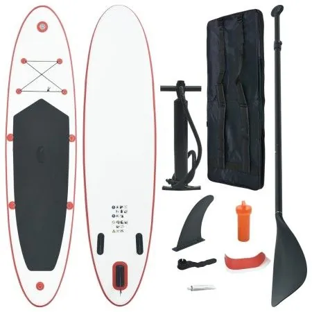 Inflatable red and white paddle surf set SUP board by vidaXL, Paddleboards - Ref: Foro24-90632, Price: 142,33 €, Discount: %