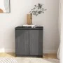 Beistellschrank aus massivem, grauem Kiefernholz, 60 x 36 x 65 cm von vidaXL, Sideboards - Ref: Foro24-808100, Preis: 79,82 €...