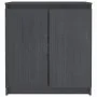 Beistellschrank aus massivem, grauem Kiefernholz, 60 x 36 x 65 cm von vidaXL, Sideboards - Ref: Foro24-808100, Preis: 79,82 €...
