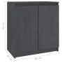 Solid gray pine wood auxiliary cabinet 60x36x65 cm by vidaXL, Sideboards - Ref: Foro24-808100, Price: 79,80 €, Discount: %