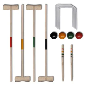 Holz-Krocket-Spiel für 4 Spieler von vidaXL, Rasenspiele - Ref: Foro24-90687, Preis: 28,01 €, Rabatt: %