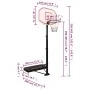 White polyethylene basketball basket 258-363 cm by vidaXL, basketball baskets - Ref: Foro24-93648, Price: 154,92 €, Discount: %